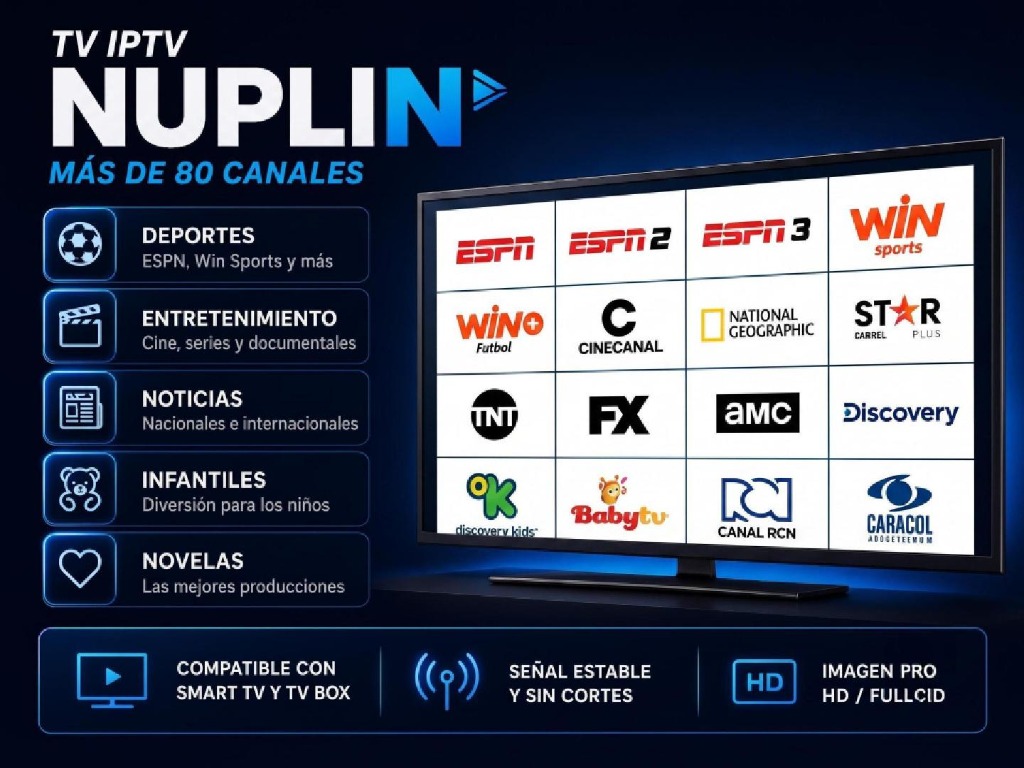 Nuplin IPTV Canales